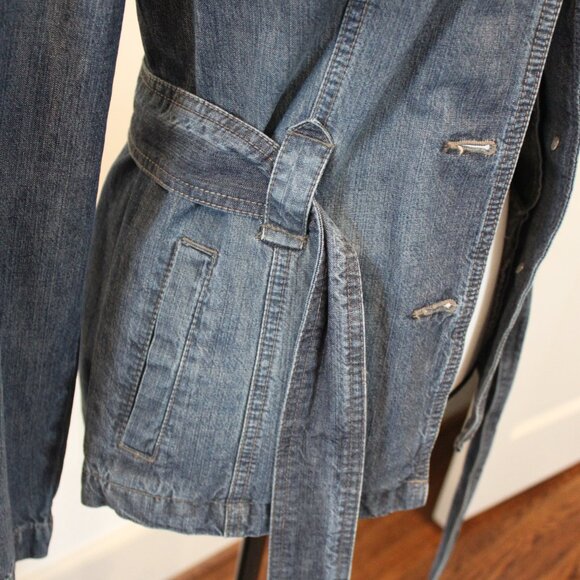 French Cuff Lightweight Denim Jacket Size Medium - Picture 3 of 8